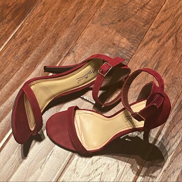 Anne Michelle Shoes - ANNE MICHELLE high heels strappy sandals maroon 9